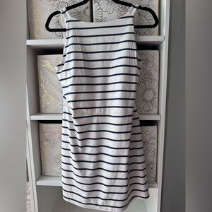 all in motion White and Navy Striped Tank Dress (pockets in shorts)